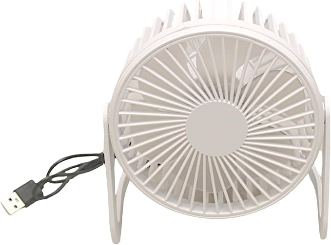 USB Desk Fan – 6-Inch Personal Mini Portable Desktop Fan, Quiet Motor, Adjustable Angle, USB-Powered for Home, Office, and