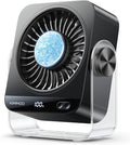 USB Desk Fan for Bedroom, 199 Speeds Turbo Airflow, Portable Fan with Ice Cooling, Digital Display Quiet Table Fan, product