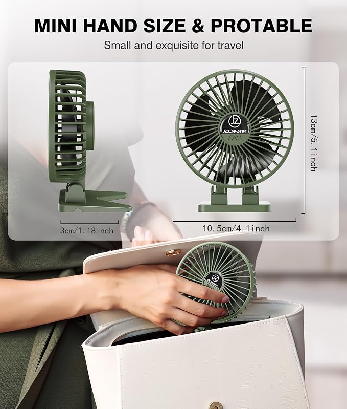 USB Desk Fan, Mini Fan Portable, 3 Speeds Desktop Table Cooling Fans, Plug in Power Fans, Rotation Strong Wind, Quiet