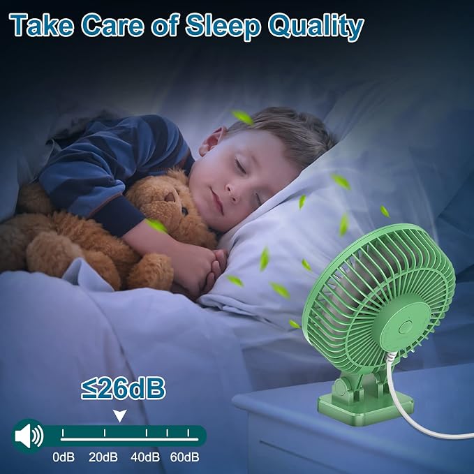 USB Desk Fan, Mini Fan Portable, 3 Speeds Desktop Table Cooling Fans, Plug in Power Fans, Rotation Strong Wind, Quiet