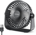 USB Desk Fan Portable Mini Fan Powerful 3 Speeds Wind Personal Desktop Fan with 360° Head Rotation for Home