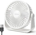 USB Desk Fan Portable Mini Fan Powerful 3 Speeds Wind Personal Desktop Fan with 360° Head Rotation for Home