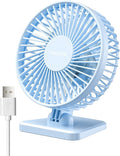 USB Desk Fan, Small But Powerful, Personal Portable Quiet 3 Speeds, Adjustable Mini Table Desktop fan for Cooling Home Office