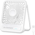 USB Desk Fan, Strong Wind Ultra Quiet Small Personal Fan with 180° Tilt Folding and 3 Speeds Adjustable, USB-C Corded Powered