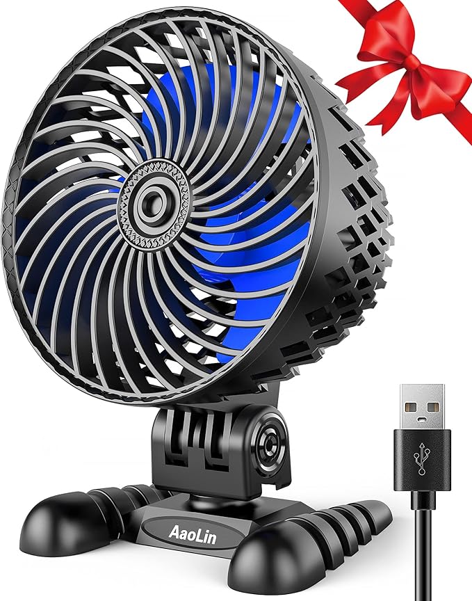 USB Desktop Small Fan, Stepless Speed Adjustment with Multiple Speed Levels, Portable Plug-in Personal Mini Fan,Quiet