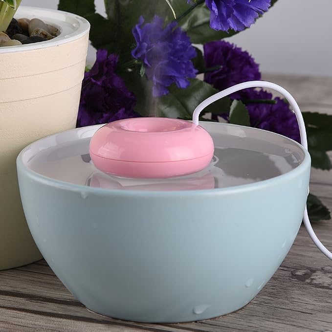 USB Donuts Humidifier Mini Cute Mist Humidifier Floating Water Air Fresher Diffuser for Home SPA Car Travel Use, alternate
