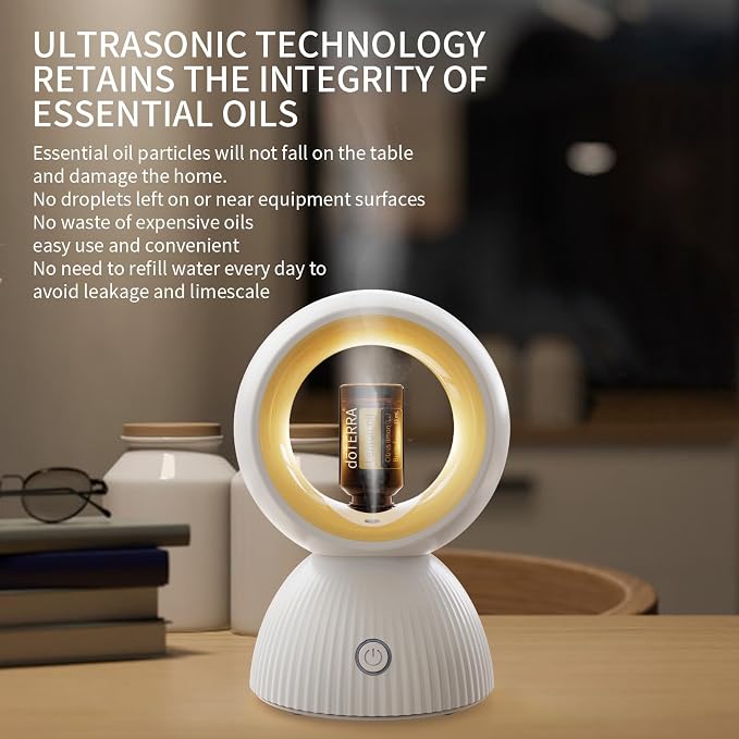 USB Essential Oil Diffuser – Waterless Aromatherapy Diffuser for Home, Office, Car & Travel, Compact & Portable, Variable