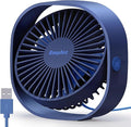 USB Small Desk Fan, Slumber Pod Fan [360°Rotatable Head &Powerful ] 3 Speeds Portable Personal Table Travel Fan for Sleeping
