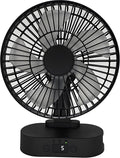 USB Small Mini Quiet Desk Fan 6-Inch Size, 5-Speed Adjustable Wind Strength with Digital Display, 3-Level Timer Auto