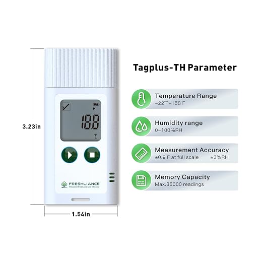 USB Temperature Humidity Data Logger, Reuseable Temperature Humidity Recorder with PDF or CSV Report, Digital, alternate view