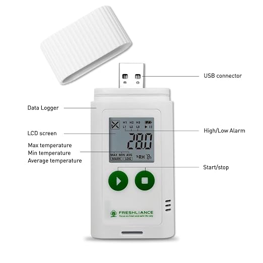 USB Temperature Humidity Data Logger, Reuseable Temperature Humidity Recorder with PDF or CSV Report, Digital, alternate view