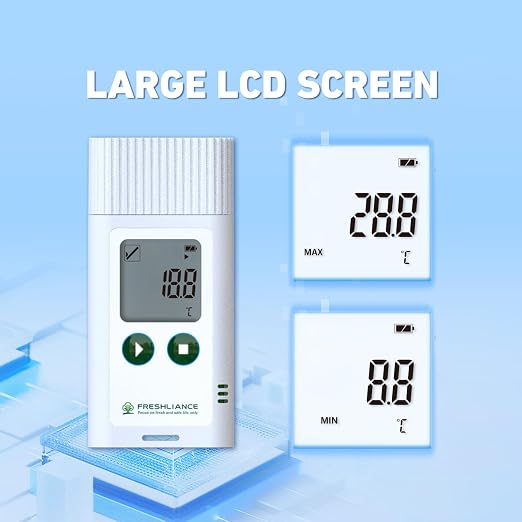 USB Temperature Humidity Data Logger, Reuseable Temperature Humidity Recorder with PDF or CSV Report, Digital, alternate view