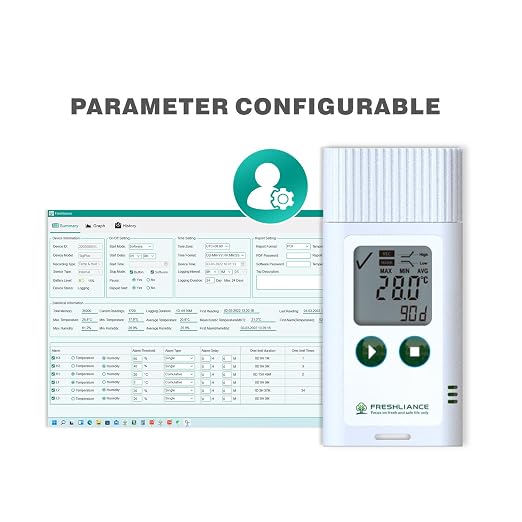 USB Temperature Humidity Data Logger, Reuseable Temperature Humidity Recorder with PDF or CSV Report, Digital, alternate view