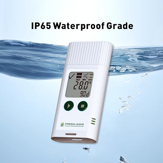 USB Temperature Humidity Data Logger, Reuseable Temperature Humidity Recorder with PDF or CSV Report, Digital, alternate view