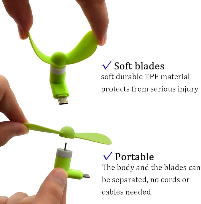 USB Type C Mini Mobile Phone Fan for Apple iPhone 17/17 Pro/17 Pro Max/17 Air/16/16 Pro max/16 Plus / 15/15Pro Max/15 Plus