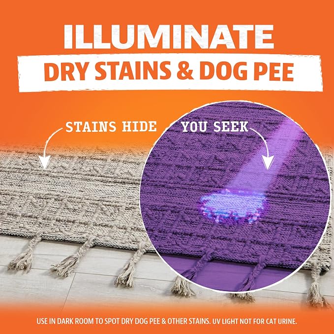 UV Flashlight - Portable LED Black Light for Pet Urine Detection, Dog/Cat Urine Detector for Dry Stains and Bed, alternate