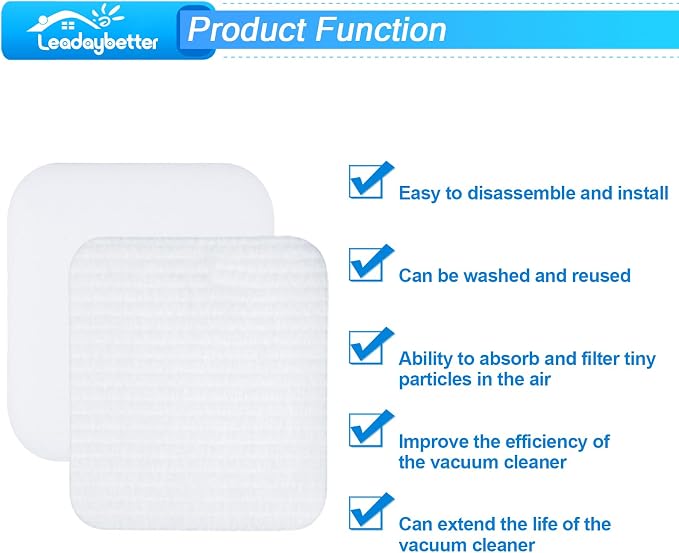 UV850 UV900 UV900CCO LA700 LA702 LA800 LA802 LA802C Foam Filter Replacement for Shark Performance Lift Away DuoClean