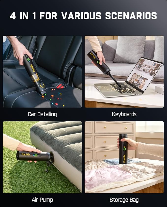 ® V10 Mate Cordless Car Vacuum, 4-in-1 Portable Mini Handheld Vacuum, 17000pa Suction Power, alternate product view 3