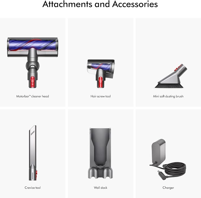 V11 Origin Cordless Vacuum, 185AW, 3 Power Modes, Up to 60 Minutes,2 Deep Cleans Hard Floors and Carpets, Detangles pet Hair
