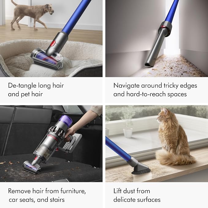 V11 Origin Cordless Vacuum, 185AW, 3 Power Modes, Up to 60 Minutes,2 Deep Cleans Hard Floors and Carpets, Detangles pet Hair