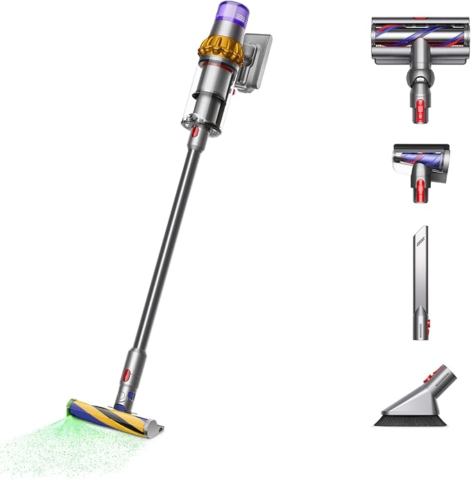 V15 Detect Plus Cordless Vacuum, Illumination Reveals dust, 240AW, 3 Power Modes, Up to 60 Minutes,2 Deep Cleans Hard Floors