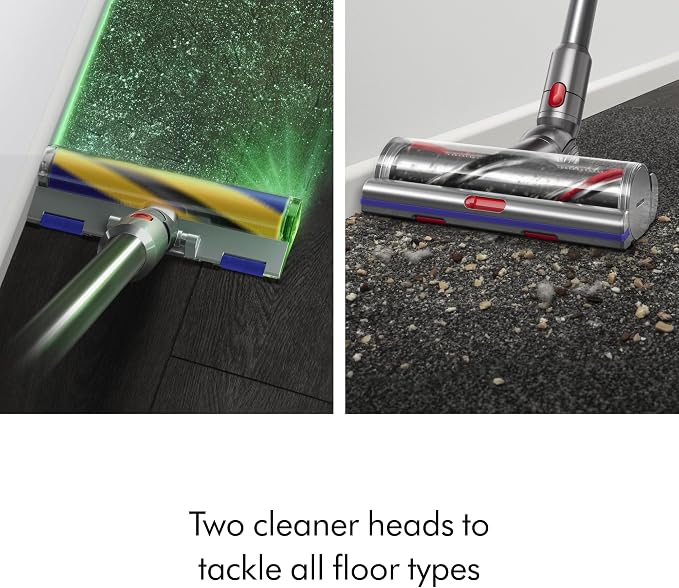 V15 Detect Plus Cordless Vacuum, Illumination Reveals dust, 240AW, 3 Power Modes, Up to 60 Minutes,2 Deep Cleans Hard Floors