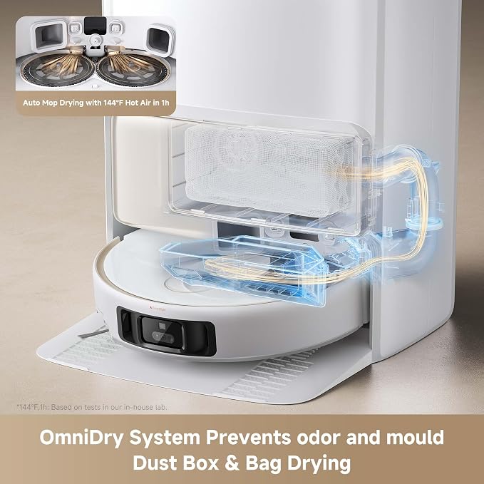 V50 Ultra Complete Robot Vacuum and Mop Self-Cleaning, 24,000 Pa Suction, Liftable Navigation with Obstacle Overcoming and
