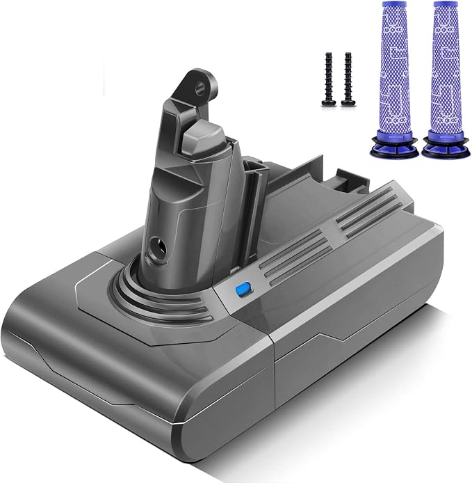 V6 Battery Replacement 3000mAh 21.6v Li-ion Battery for V6 DC59 DC58 DC61 DC62 DC72 DC74 Handheld Vacuum Cleaner Batteries
