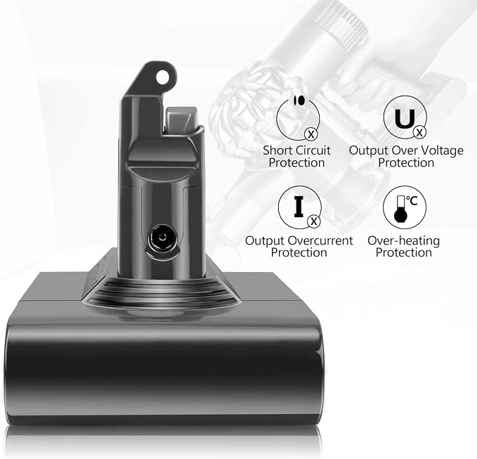 V6 Battery Replacement 3000mAh 21.6v Li-ion Battery for V6 DC59 DC58 DC61 DC62 DC72 DC74 Handheld Vacuum Cleaner Batteries