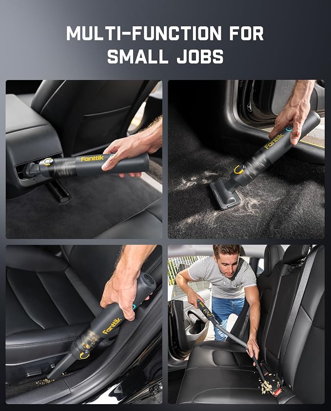 ® V8 APEX Car Vacuum, 4-in-1 Portable Mini Cordless Vacuum with 19000pa Suction Power, Type-C Charge, alternate product view