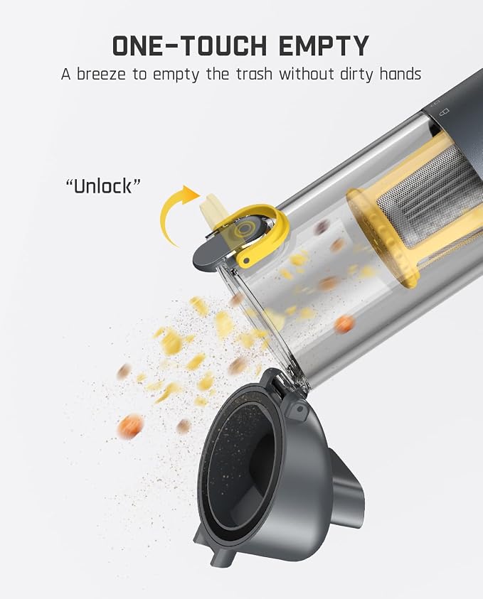 ® V9 Mix Car Vacuum, 4 in 1 Handheld Air Duster, 12000PA Suction Power with Smart LED Display, alternate product view 5