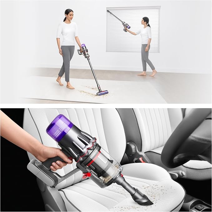 V9 Motorbar Cordless Vacuum, Cleans Hard Floors and Carpets, Detangles, Converts to Handheld, 100AW, 3 Power Modes, Up to 40