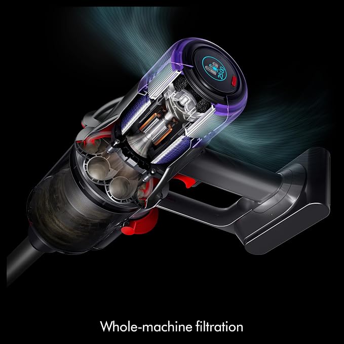 V9 Motorbar Cordless Vacuum, Cleans Hard Floors and Carpets, Detangles, Converts to Handheld, 100AW, 3 Power Modes, Up to 40