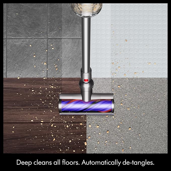 V9 Motorbar Cordless Vacuum, Cleans Hard Floors and Carpets, Detangles, Converts to Handheld, 100AW, 3 Power Modes, Up to 40