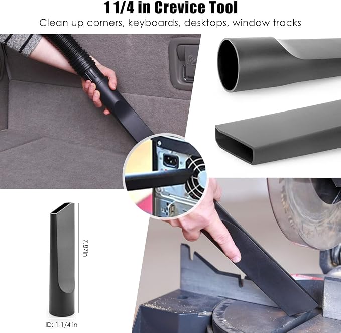 Vacuum Attachments Accessories, 1 1/4 inch Vacuum Cleaner Tools Kit Vacuum Dusty Brush with 32mm (1 1/4) inch & 35mm (1 3/8)