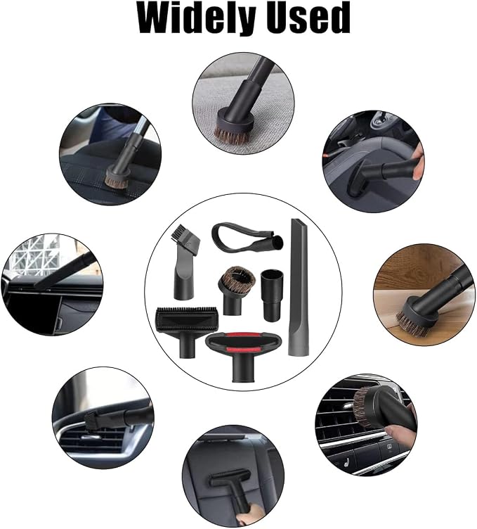 Vacuum Attachments Accessories, 1 1/4 inch Vacuum Cleaner Tools Kit Vacuum Dusty Brush with 32mm (1 1/4) inch & 35mm (1 3/8)