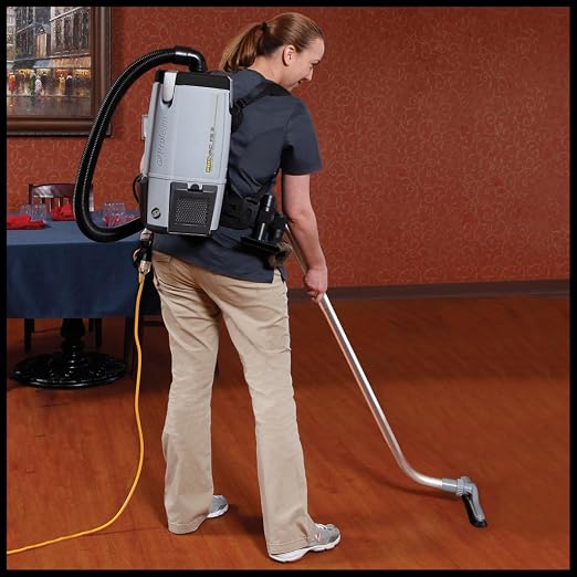 Vacuum Backpack, ProVac FS 6 Commercial Backpack Vacuum Cleaner with HEPA Media Filtration and Small Business Kit, 6 Quart