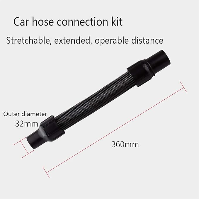 Vacuum Cleaner Attachments Flexible Extension Hose Brush Nozzle Crevice Tools for 1 1/4 inch Shop Vacuum Car Detailing Kit 4