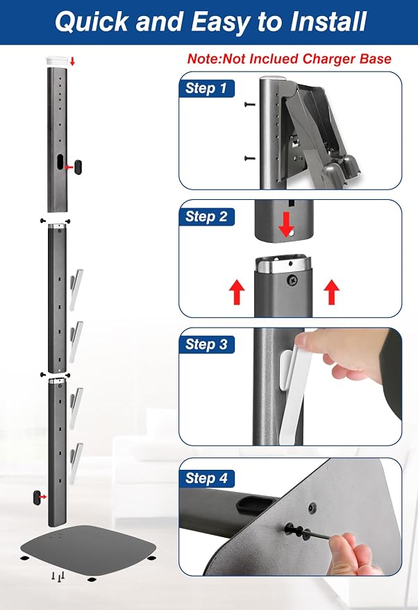Vacuum Stand, Vacuum Holder and Metal Storage Bracket, Standing dock for G5 V15 V12 V11 V10 V8 V7, alternate view