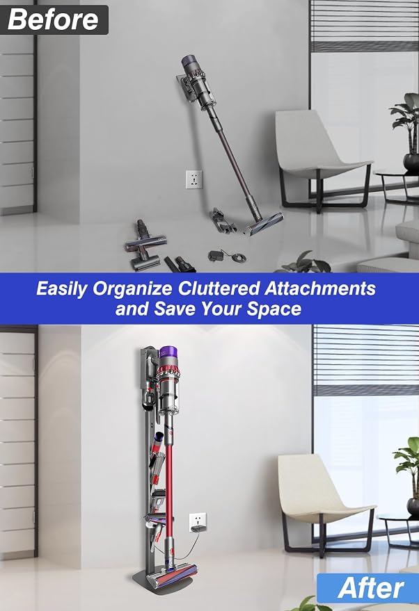 Vacuum Stand for Gen5 V15 V12 Detect V11 V10 V8 V7 V6, Vacuum Holder and Metal Storage Bracket Standing dock with