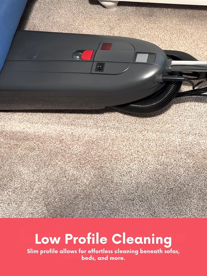 Vacuums Upright Corded Vacuum SM1, commercial quality HEPA Filtration, 5,000 RPM Adjustable Powerhead, Carpet Stain Removal