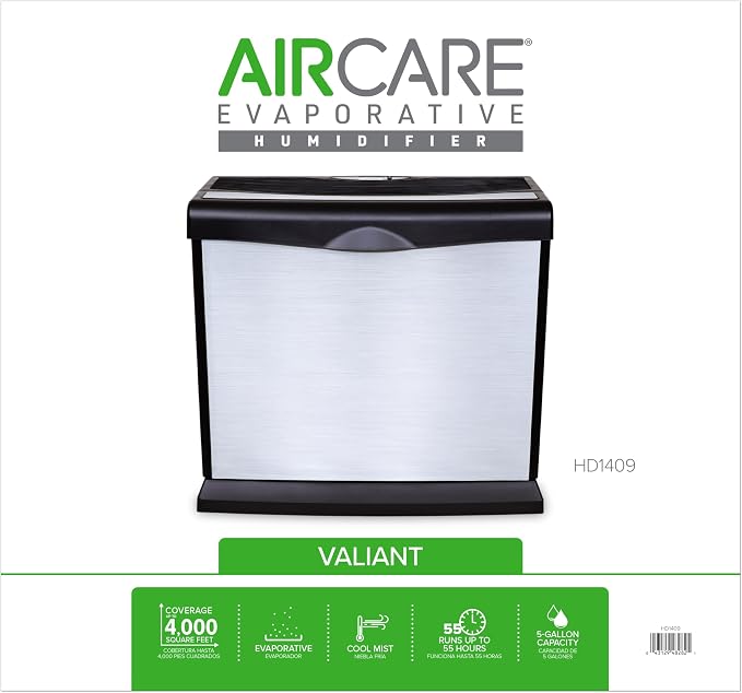 Valiant Digital Whole-House Console-Style Evaporative Humidifier (Brushed Nickel), alternate product view 9