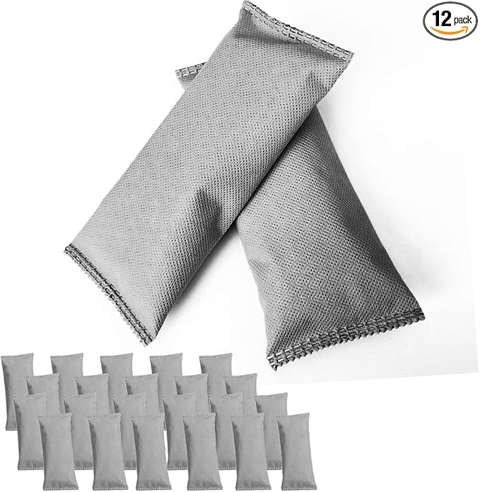 Value Pack Set Mini Bamboo Charcoal Bags Natural Air Purifier, Shoe Deodorizer and Odor Eliminator Multi-Purpose Charcoal