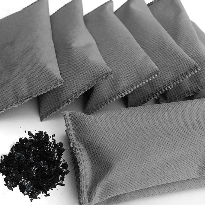 Value Pack Set Mini Bamboo Charcoal Bags Natural Air Purifier, Shoe Deodorizer and Odor Eliminator Multi-Purpose Charcoal