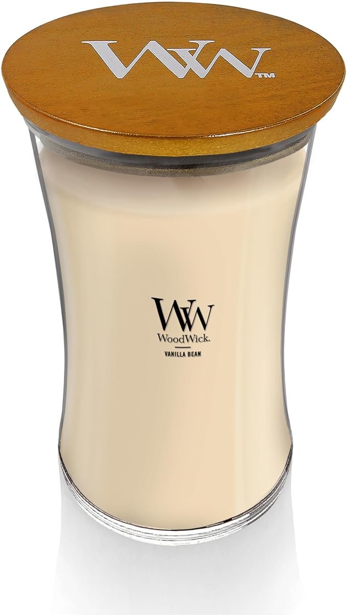 Vanilla Bean Holiday Candle Gifts for Women and Men, 21.5 oz Large Hourglass Candle with Crackling Wick, alternate product