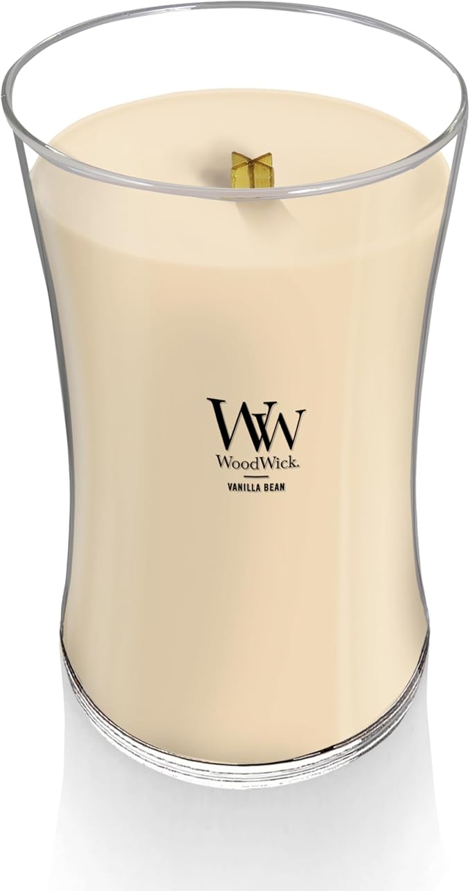Vanilla Bean Holiday Candle Gifts for Women and Men, 21.5 oz Large Hourglass Candle with Crackling Wick, alternate product