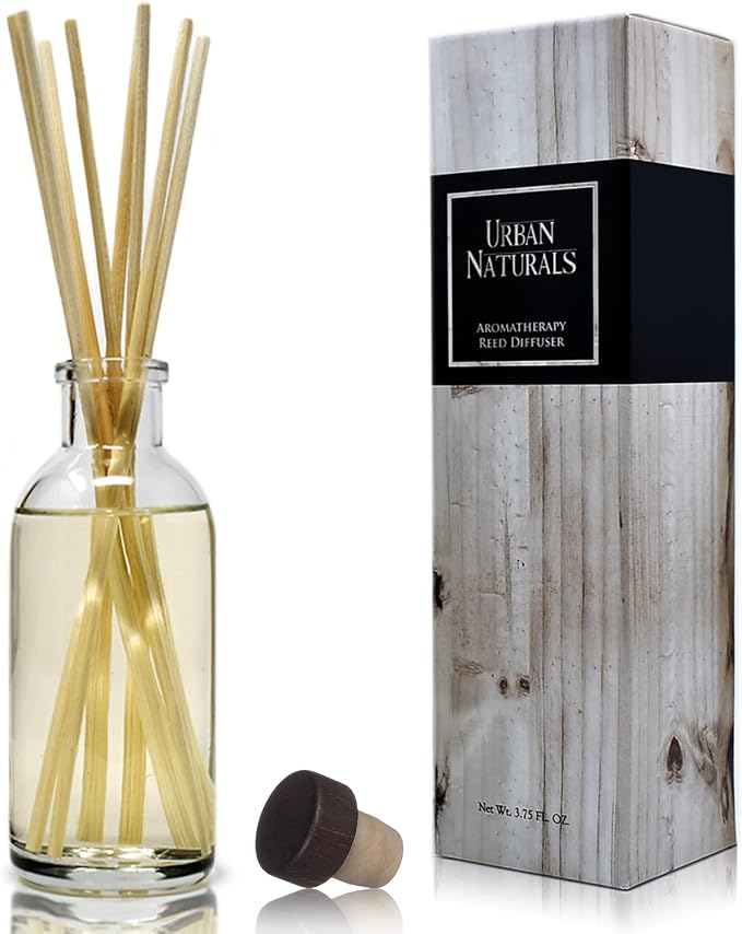 Vanilla Bean Scented Oil Reed Diffuser Gift Set | Vanilla Cream, Amber & Sweet Tonka Bean | Made in The USA, product image