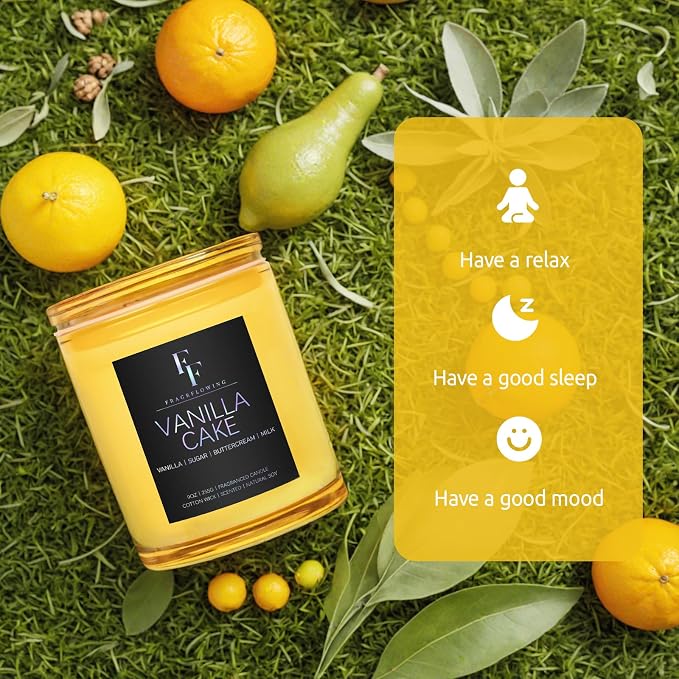 Vanilla Cake Scented Candle, 2-Wick Luxury Soy Wax Candle, 9 oz Aromatherapy Candle Home Fragrance Candles Gift, alternate