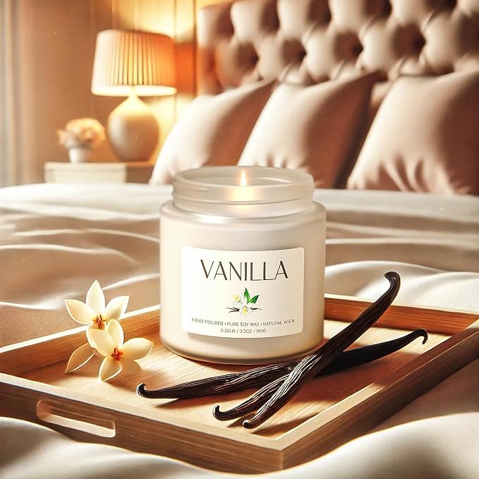 Vanilla Candle, Soy Candles for Women, Soy Candles for Home Scented, 2 Pack Aromatherapy Candle Gift Set for Relaxing