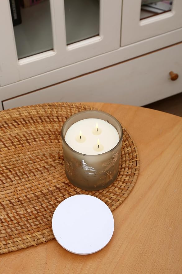 Vanilla Coconut Buttercream Candle, 14.5oz Large 3-Wick Soy Scented Candles for Home, Vanilla Cupcake Candle, alternate